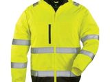 une image représentant une veste jaune ornée de bandes réfléchissantes