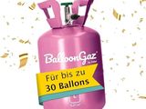 une bouteille de gaz rose entourée d'un ruban jaune