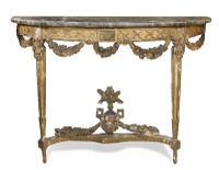 CONSOLE EN BOIS DORÉ