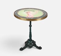 Table de bistrot "Absinthe Robette", le piètement en fonte l…