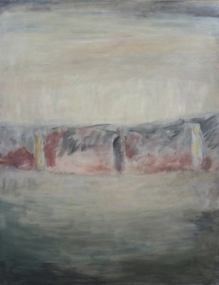 l'image d'une peinture représentant un bateau dans un plan d'eau
