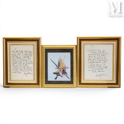 MATHIEU Georges (1921-2012) Trois pièces encadrées