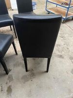 Lot de 4 chaises contemporaines en simili cuir noir, à dossi… (photo 4)