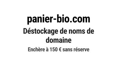 Nom de domaine panier-bio.com. Catégorie: Alimentation.