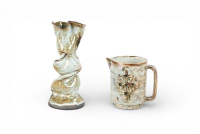 DELAHAYE Jacques (XXe) - Vase soliflore en grès émaillé à to…