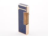 briquet plaqué or avec incrustation de lapis-lazuli