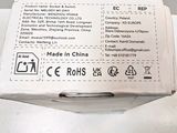 a box with a label on it sitting on top of a table