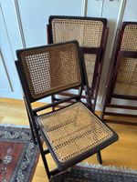 Trois chaises pliantes, assise et dossier canné (photo 2)