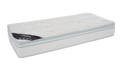 gros plan d'un matelas sur une surface blanche