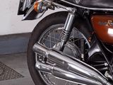 a motorcycle that is parked in a garage