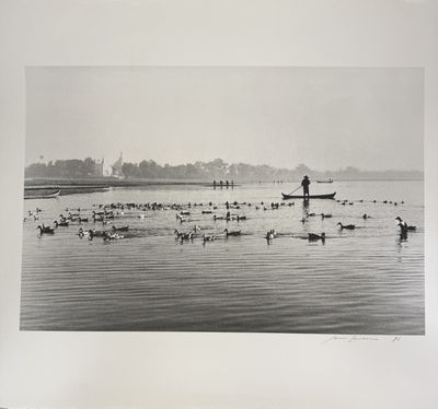 Jean LARIVIERE (1940). Vue d'un lac.