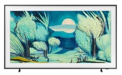 peinture représentant un paysage avec des arbres et une pleine lune dans le ciel