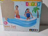 boxed box of intex inflatable pool with two children playing in it