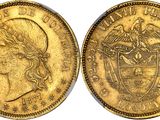 a gold sovereign coin with the head of a woman in profile