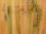 a picture of a painting of a woman in a yellow dress