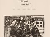 an image of a black and white drawing of a woman handing another woman a purse
