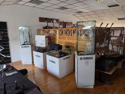 a view of a room with a lot of items in it