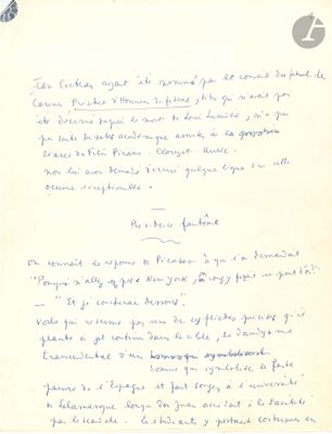 an old handwritten letter with a picture of a bird on it