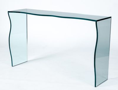 Console contemporaine en verre. - Photo 1