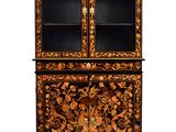 an image of a cabinet with a floral design on the front