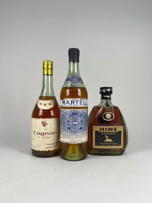 trois bouteilles d'alcool sont alignées sur une surface blanche