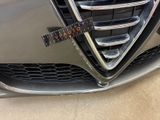 the front grille of a car with a sticker on it