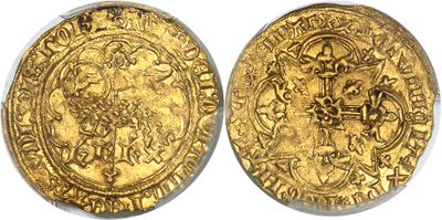 a gold coin with an image of a man on a horse