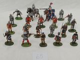 a lot of figurines that are on a table