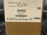 a box with a price tag on it sitting on a shelf