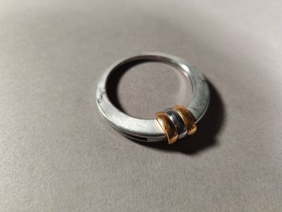 a close up of a ring on a table