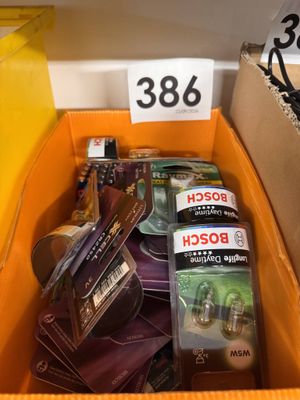 a box full of assorted items in a store