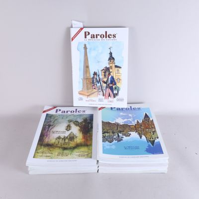 three books are sitting on a table with a white background