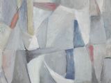 painting of a painting of a man in a boat on a body of water
