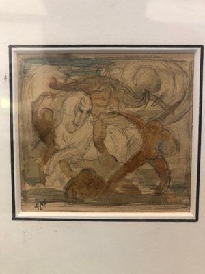 Arie Marthinus LUYT (1879-1951). Scène animée Technique mixt…