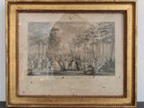 an old picture of a group of people in a park