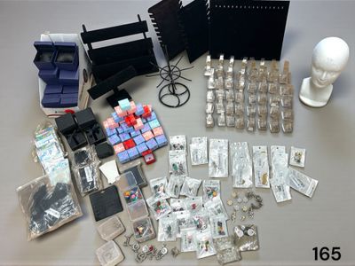 a table with a lot of assorted items on it