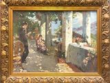 une image représentant un tableau où l'on voit un homme et une femme assis à une table