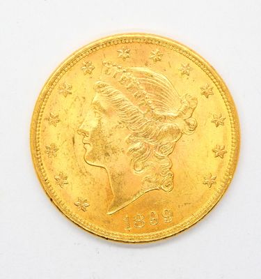 Pièce de 20 dollars or, Liberty Head, 1899. 33,44 g net. - Photo 1