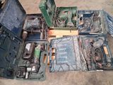 many tools that are sitting in a box on the floor