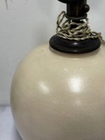 Lampe boule en céramique craquelée crème (photo 3)