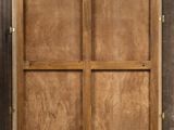 an image of a painting of a wooden frame with a window in the middle