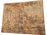 an image of a tapestry hanging on a wall in a room