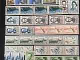 a picture of a collection of stamps on a table