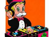 illustration représentant un homme en smoking en train de mixer