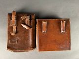 two pieces of leather are sitting on top of each other