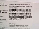 a label on the back of a laptop computer
