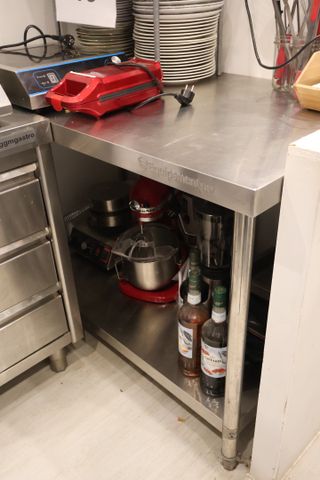 Table inox VOGUE avec tablette inférieur, L : 120