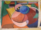 a picture of a painting on the wall of a building