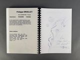 a book with a drawing of a man on it