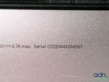 a close up of the back of a laptop computer